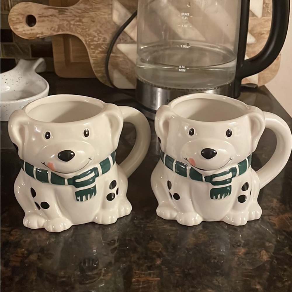 2 Dog Mugs Set Brand New